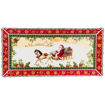 БЛЮДО "CHRISTMAS COLLECTION" 37*18 СМ. ВЫСОТА=2 СМ. 586-435